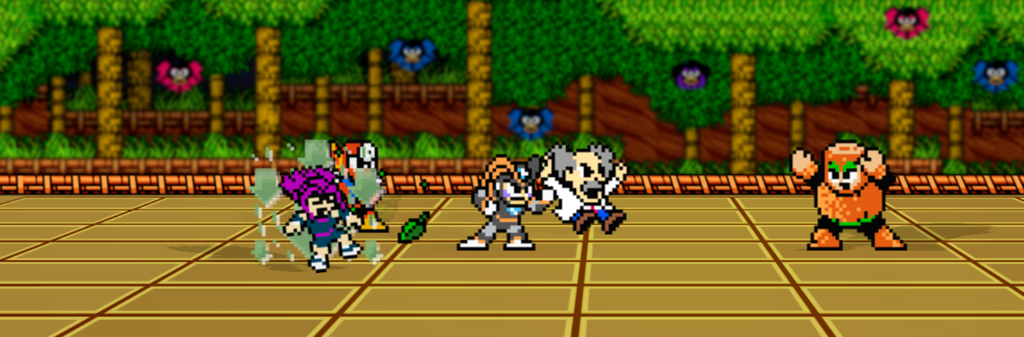 Dr. Wily w/ Bass, Disco, and Metal Man in Mega Man RPG Prototype